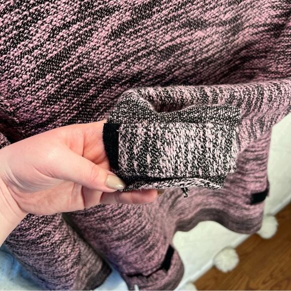 COPPER RIVET | Black & Pink Tweed Long Sleeve Adjustable Waist & Cuff Sweatshirt - Picture 6 of 16